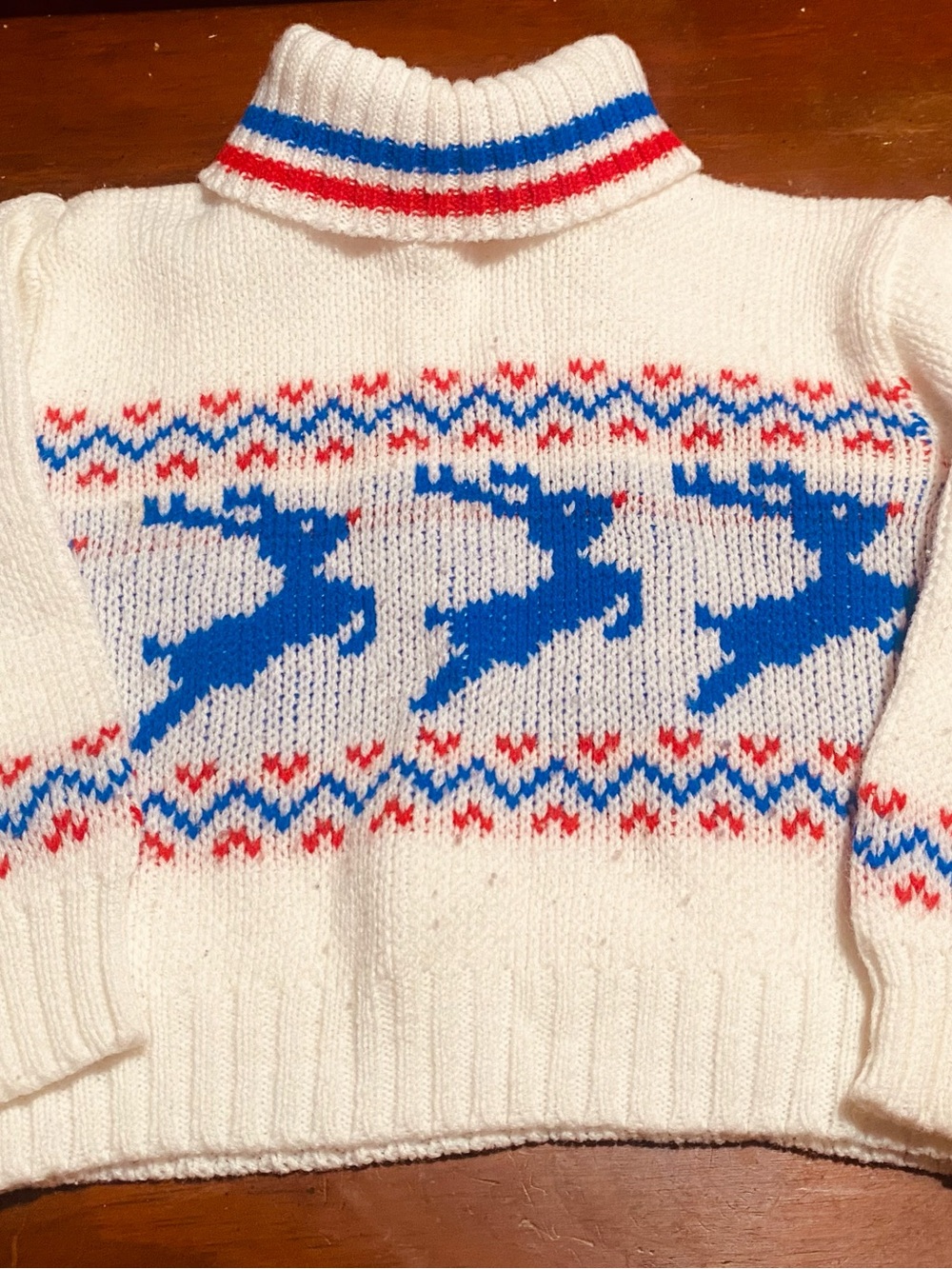 Vintage Babyfair Baby/Toddler Japan Winter Acrylic Reindeer Sweater